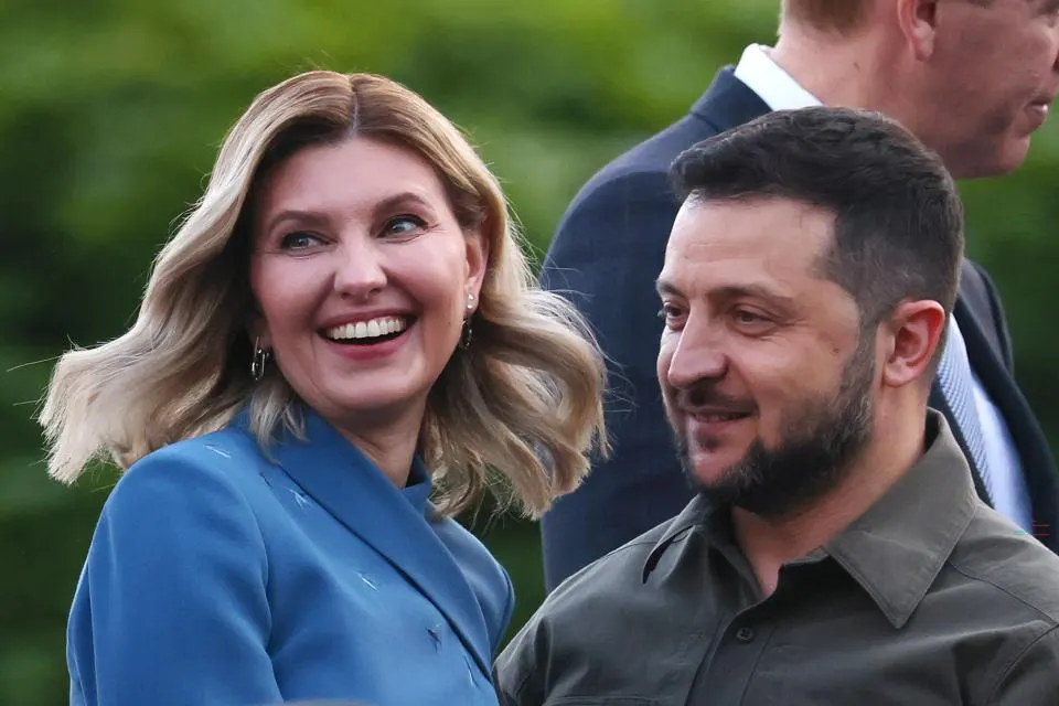 zelensky with his wife