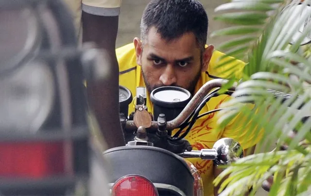 MS Dhoni and His Vintage Jawa Two-Stroke